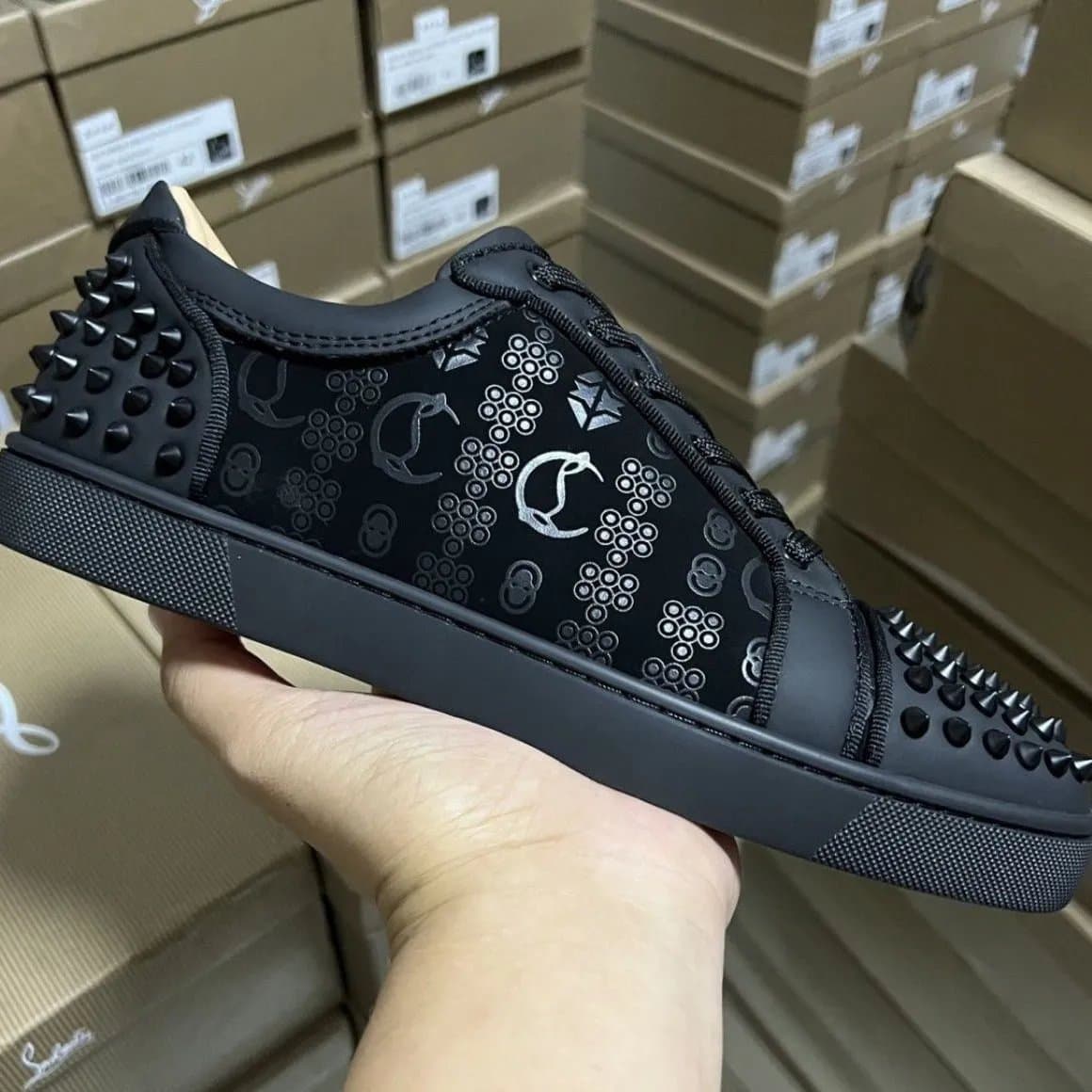 Christian Louboutin Louis Flat All Black — AS04
