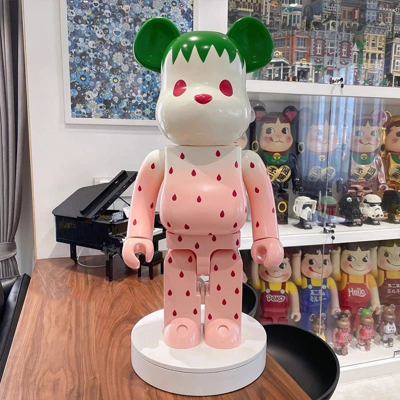 Be@rbrick × KAWS Bearbrick Chrome Lips — strawberry