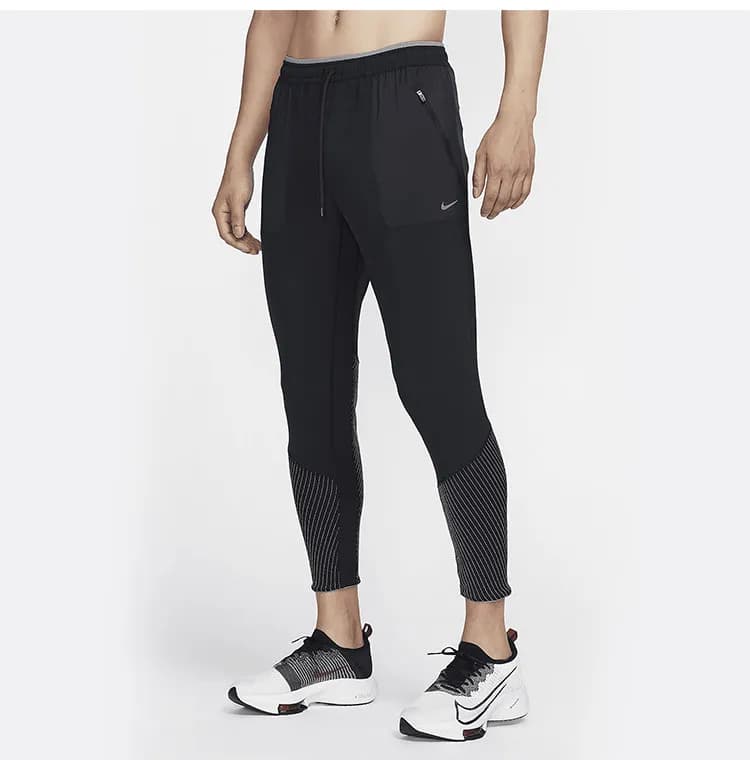 Nike Tech Fleece Joggers Black with Reflective Stripe