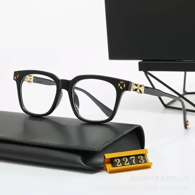 Chrome Hearts Optical Glasses Gold Cross Accents