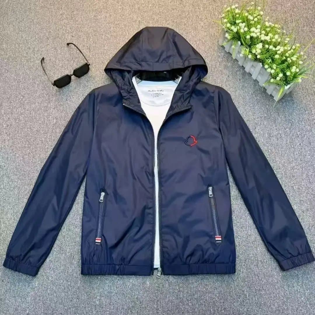 Moncler Puffer Jacket Glossy Red — Moncler 07藏青色