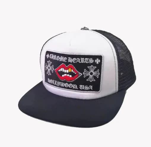 Chrome Hearts Trucker Cap Cross Logo Embroidery — 35