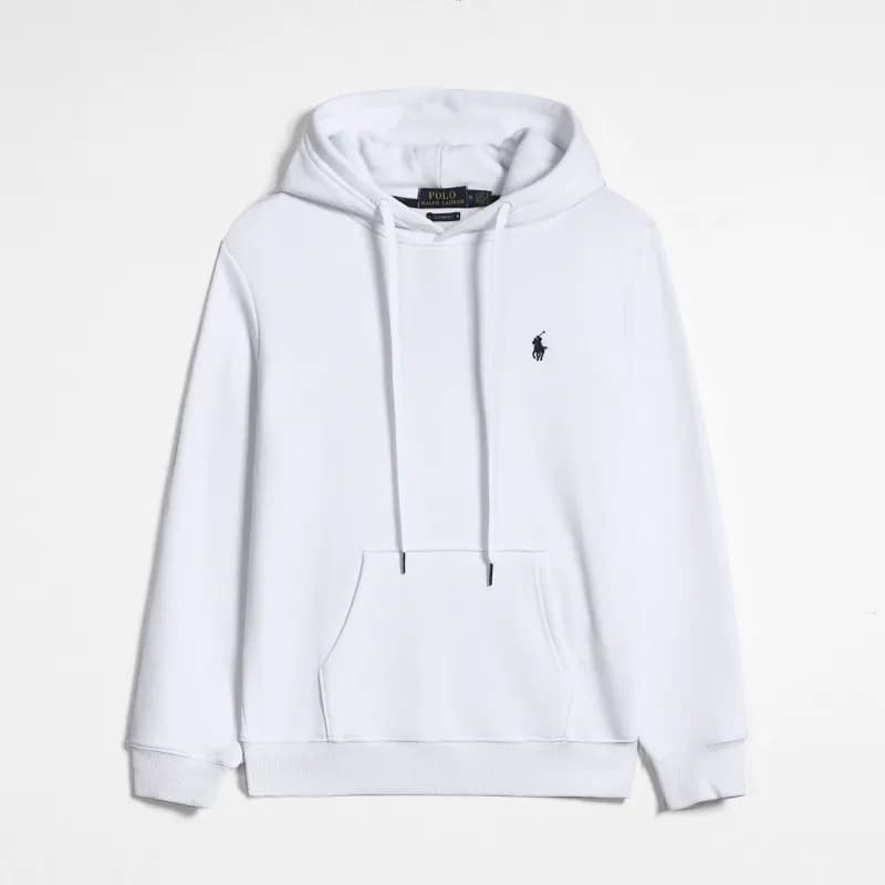 Polo Ralph Lauren Cable Knit Quarter-Zip Sweater Classic Cable — 连帽白色黑标