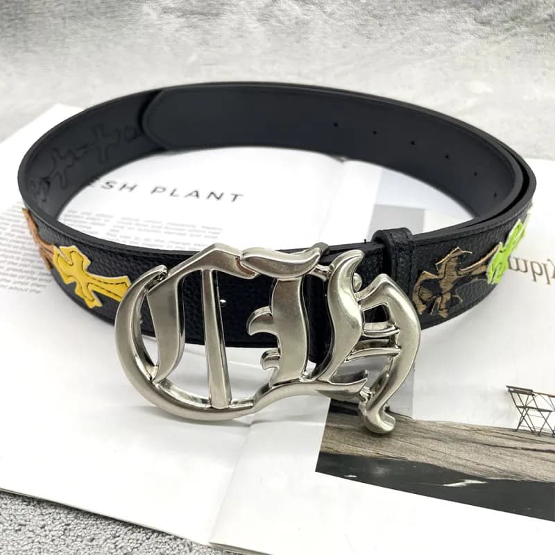 Chrome Hearts Cross Belt Gothic Logo Buckle