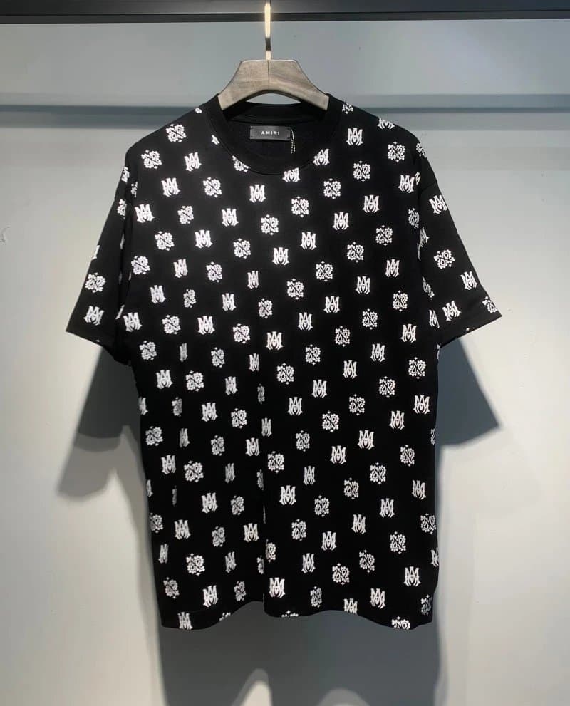 Amiri Graphic Tee Rainbow Drip Logo — 688 黑色