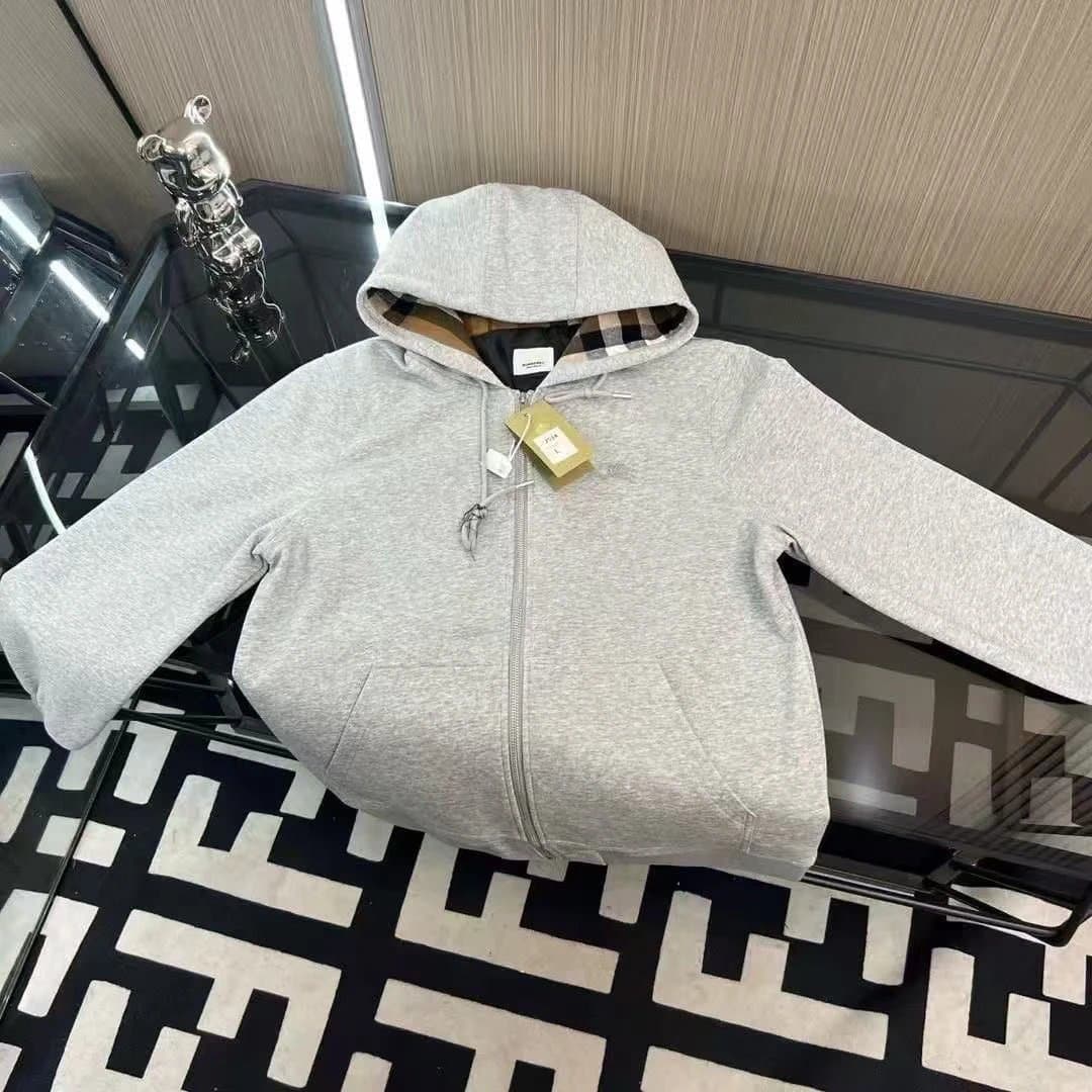 Burberry Zip-Up Hoodie Check Lining