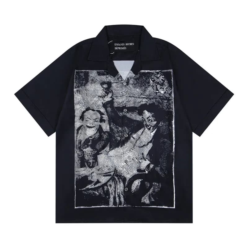 Printed Short-Sleeve Shirt Vintage Art Print