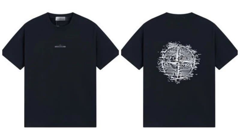 Stone Island T-Shirt Logo Patch — 663黑色