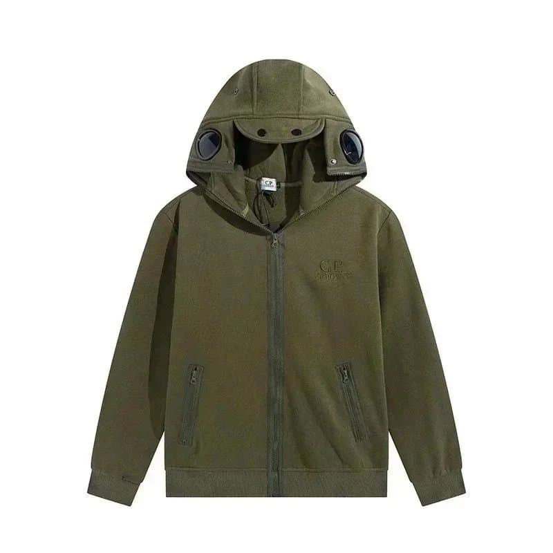 C.P. Company Goggle Hoodie Jacket Olive