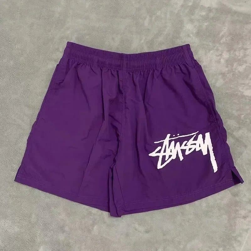 Stüssy Logo Shorts Purple