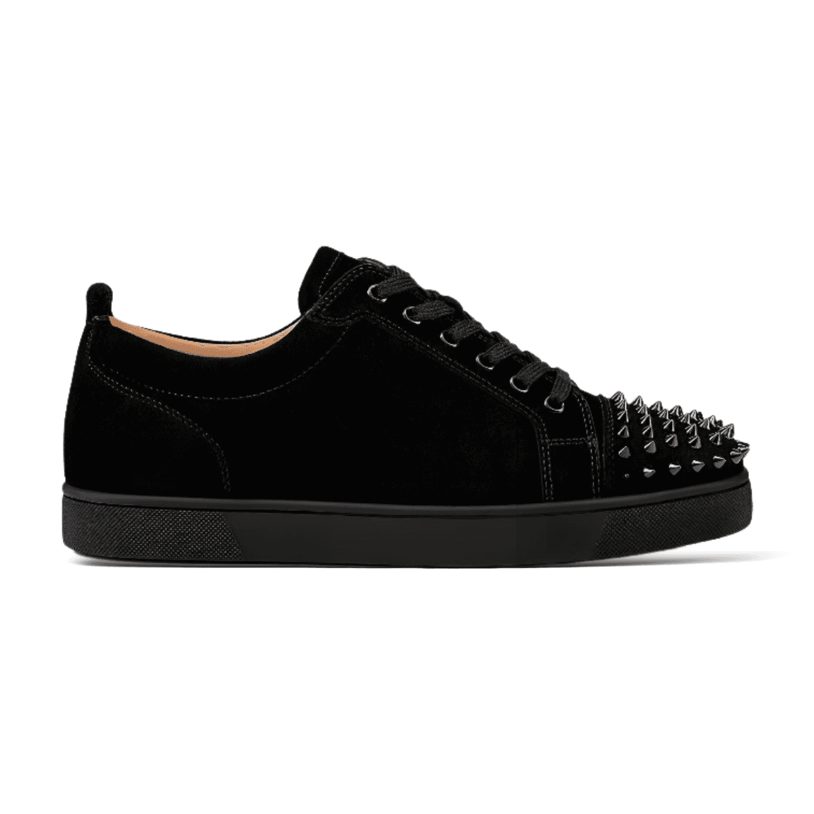 Christian Louboutin Louis Junior Spikes Black Suede