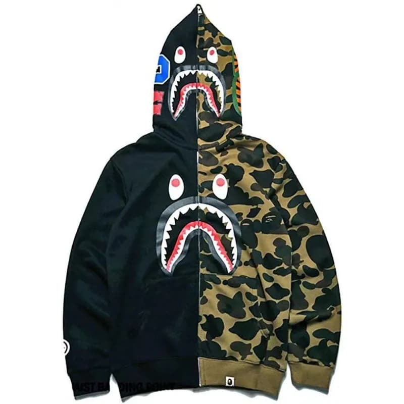BAPE Shark Hoodie Brown Camo — GH241017W