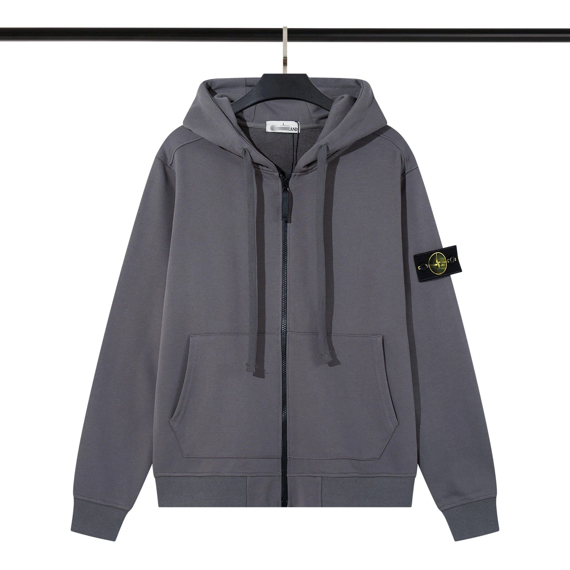 Stone Island Zip-Up Hoodie Compass Patch