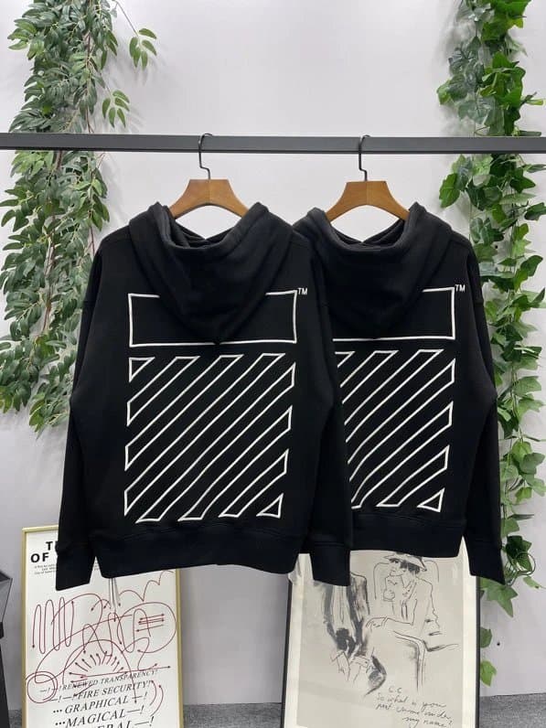 Saint Laurent Hooded Sweatshirt Abstract Graphic Print — ow151