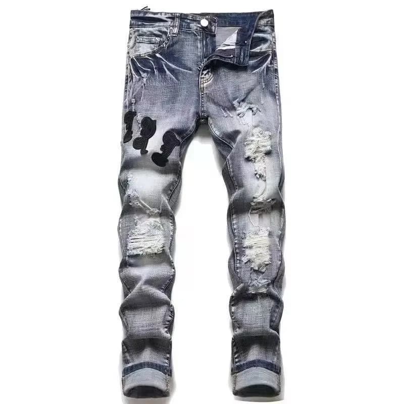 Diesel Distressed Denim Jeans Embroidered Patchwork — G-T77