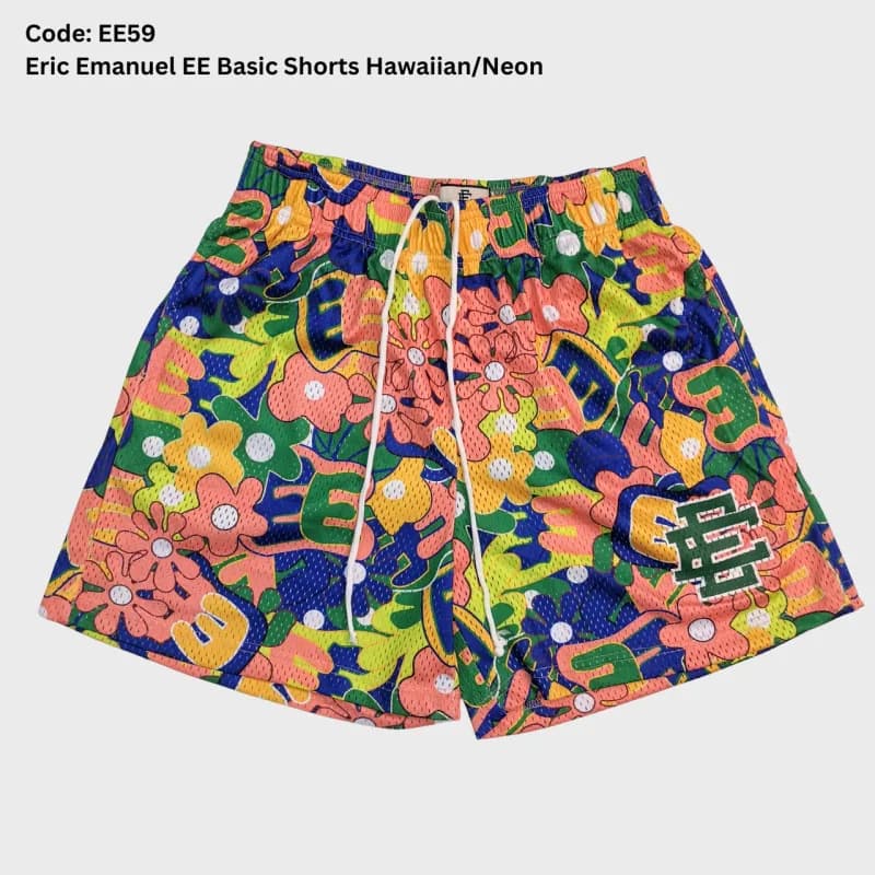 Eric Emanuel EE Basic Shorts Hawaiian/Neon