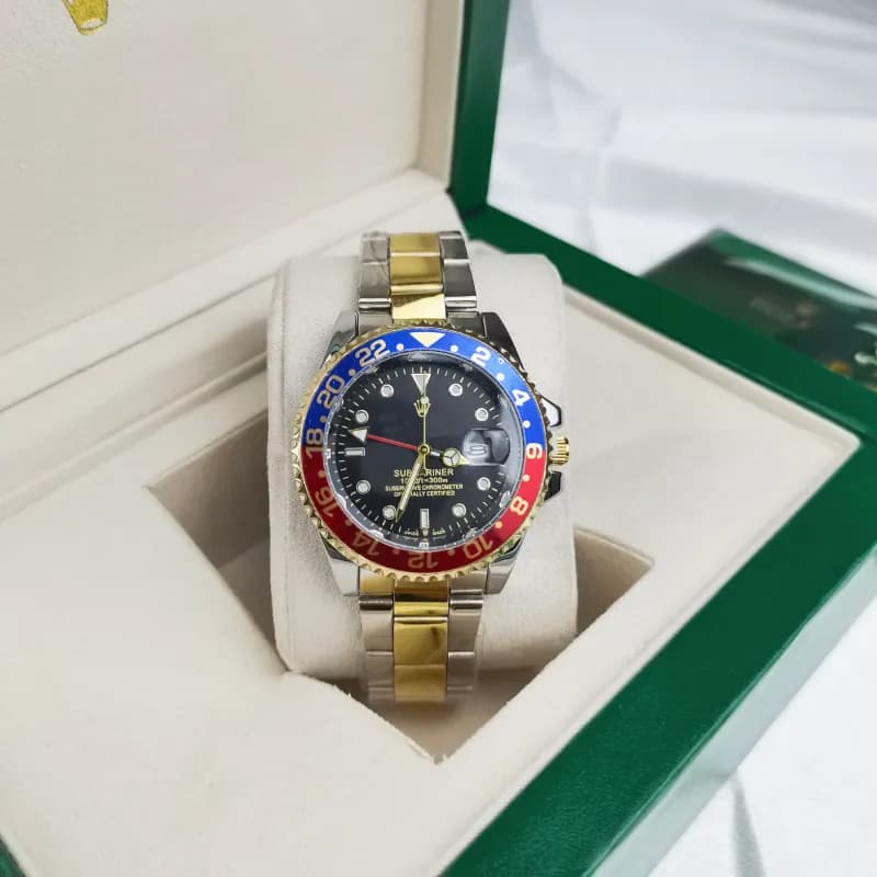 Rolex Submariner Two-Tone — 四针可乐圈三株间金 红蓝圈黑面