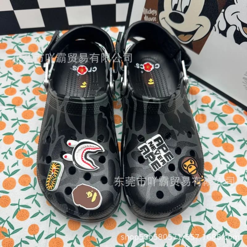 Crocs Classic Clog Bape Camo — 黑色