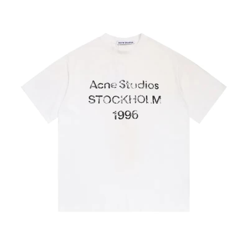 Acne Studios Long Sleeve T-Shirt Embroidered Logo Patch — AC02白色