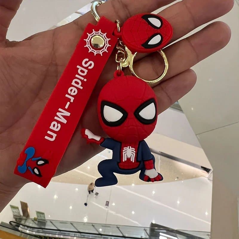 Marvel Spider-Man Keychain 3D Figure with Strap
