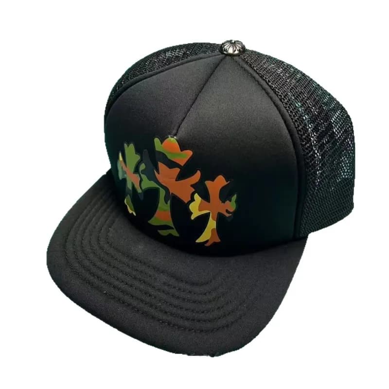 Chrome Hearts Snapback Cap Triple Cross — 海绵迷彩三标黑色