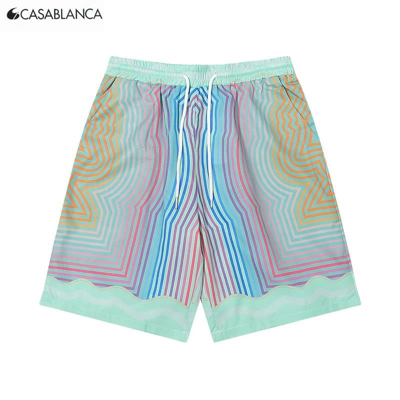 Cactus Plant Flea Market Wave Knit Shorts Gradient Zigzag — K20图