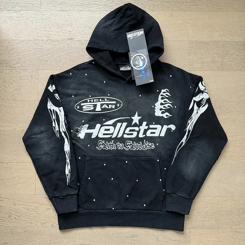 Hellstar Long Sleeve Tee Flame Graphic — X59