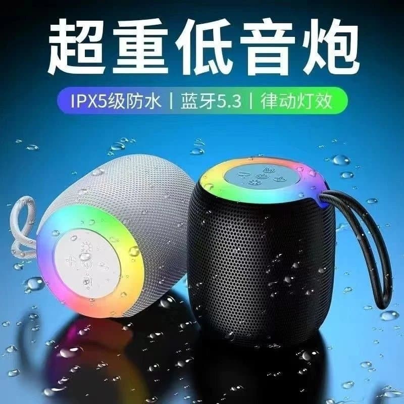 Apple Portable Bluetooth Speaker IPX5 Waterproof with RGB Lighting