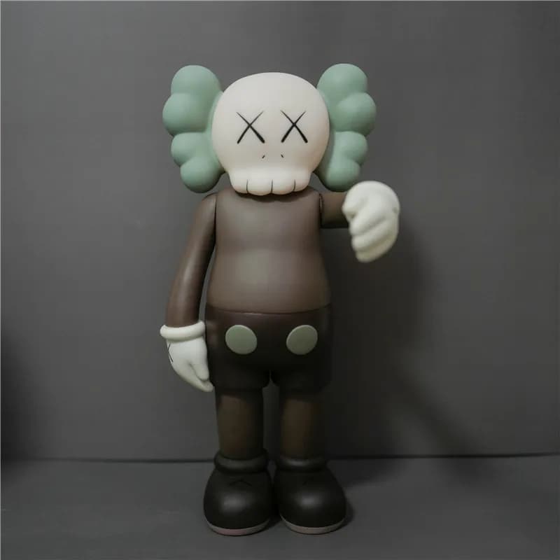 BAPE × KAWS Half-Brain Ape Figure Split Brain Design — 咖色盒装37cm（手可动）