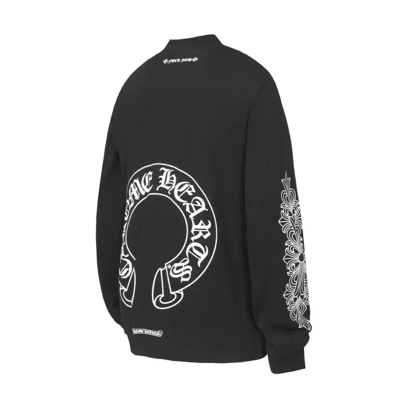 Graphic Tee Chrome Hearts Lips & Skull — 9012黑色2124