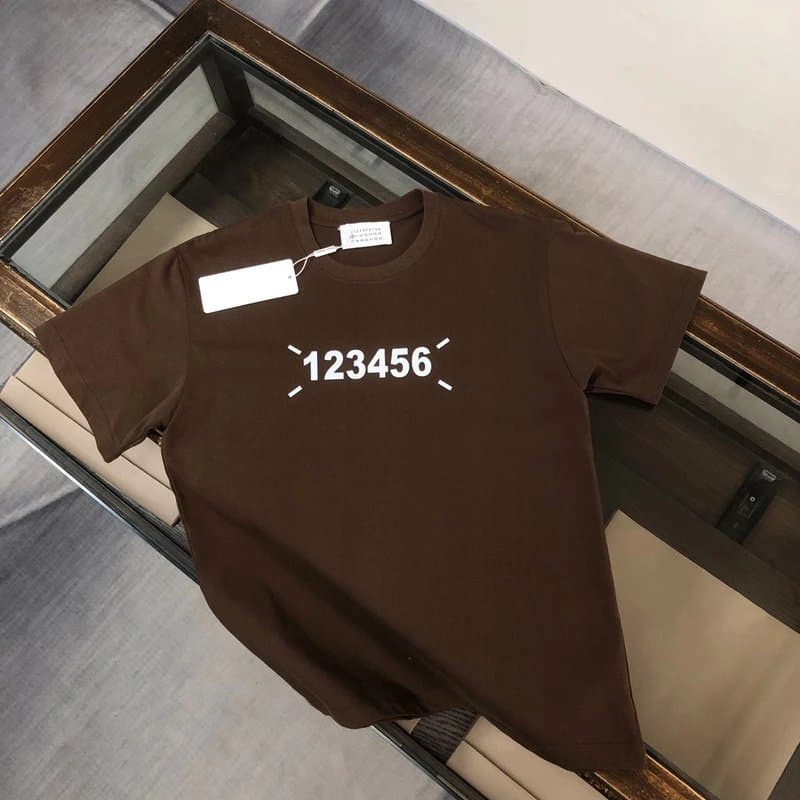 Maison Margiela Numbered Logo Tee Numeric Print — 46
