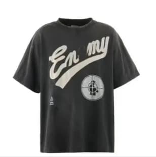 Anti Social Social Club Graphic Tee INTL Star Logo — St947 model washed black