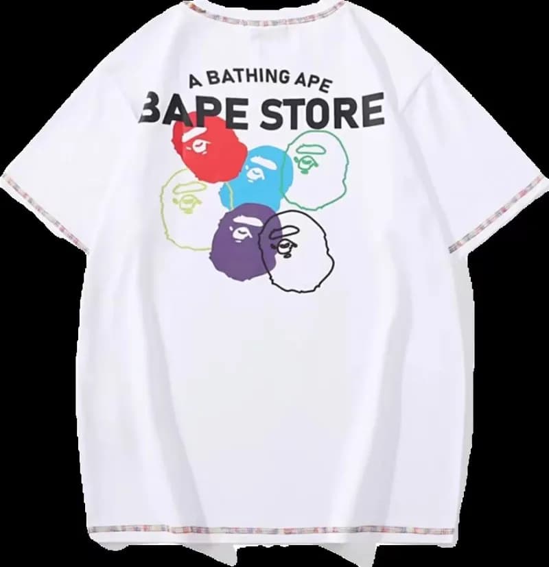 BAPE Graphic T-Shirt Multi-Ape Balloon Print