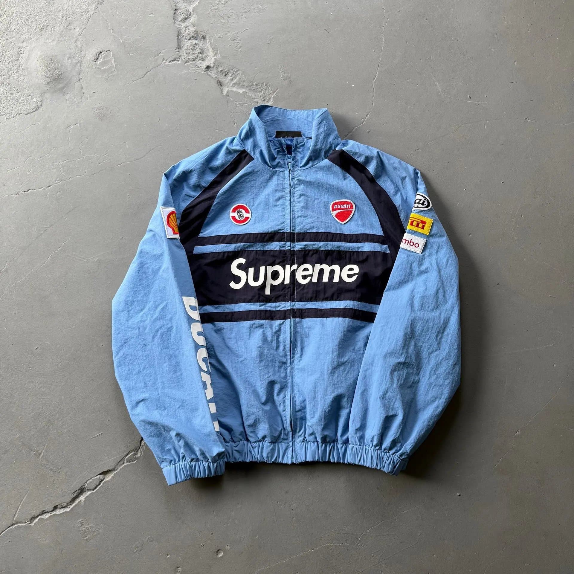Supreme Track Jacket Ducati Shell — 067蓝色/外套