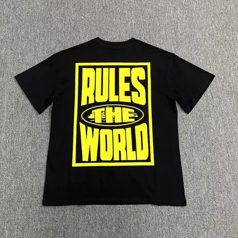 Corteiz Logo Tee Rainbow Gradient Logo — 黑30