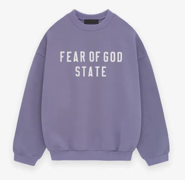 Oversized Tee Fear of God Essentials Arch Logo — 6279薰衣紫