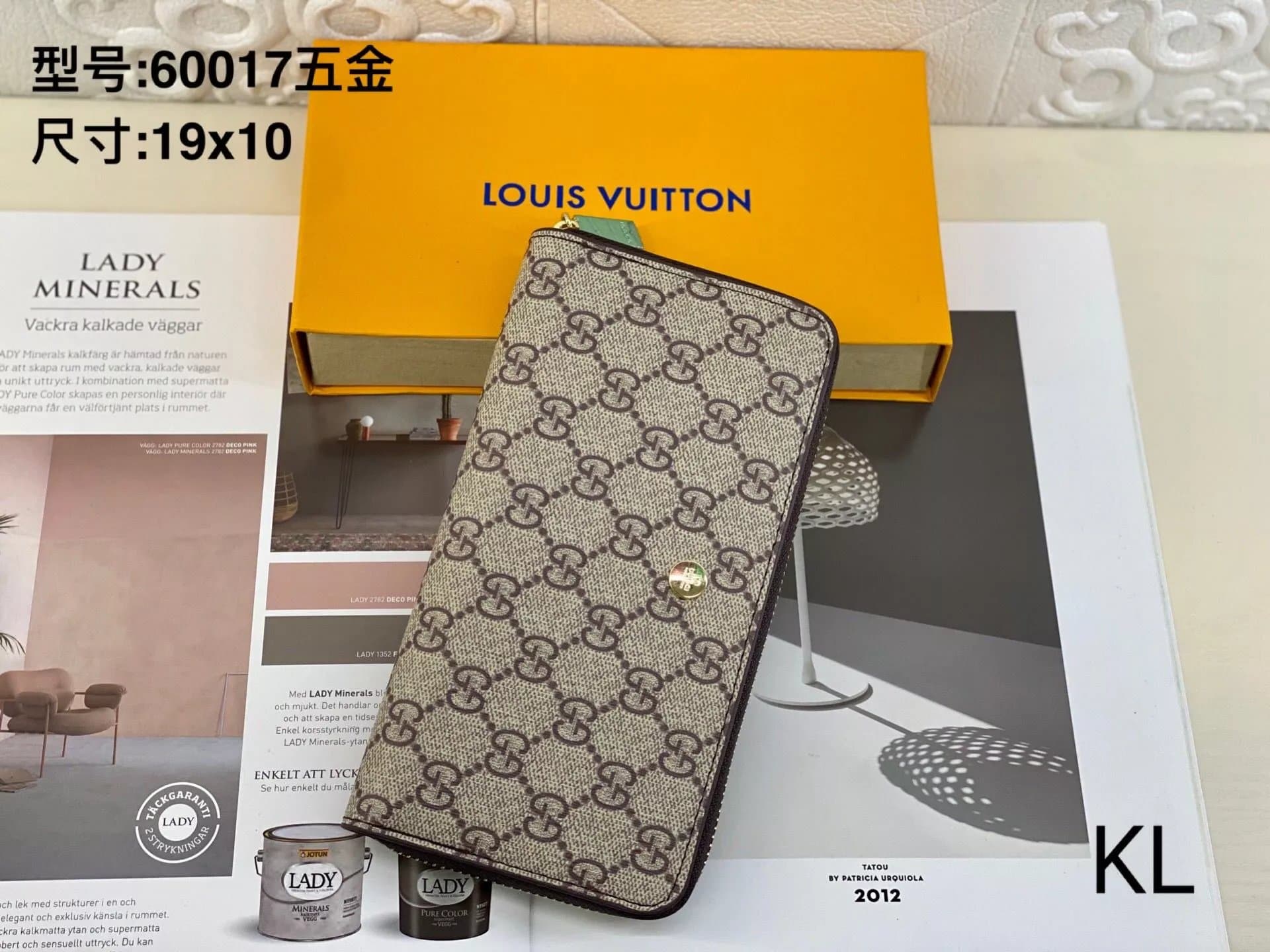 Gucci Zip Around Wallet GG Marmont Canvas