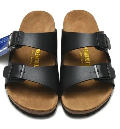 Birkenstock Arizona Mule Suede — 拖鞋两扣黑色哑光