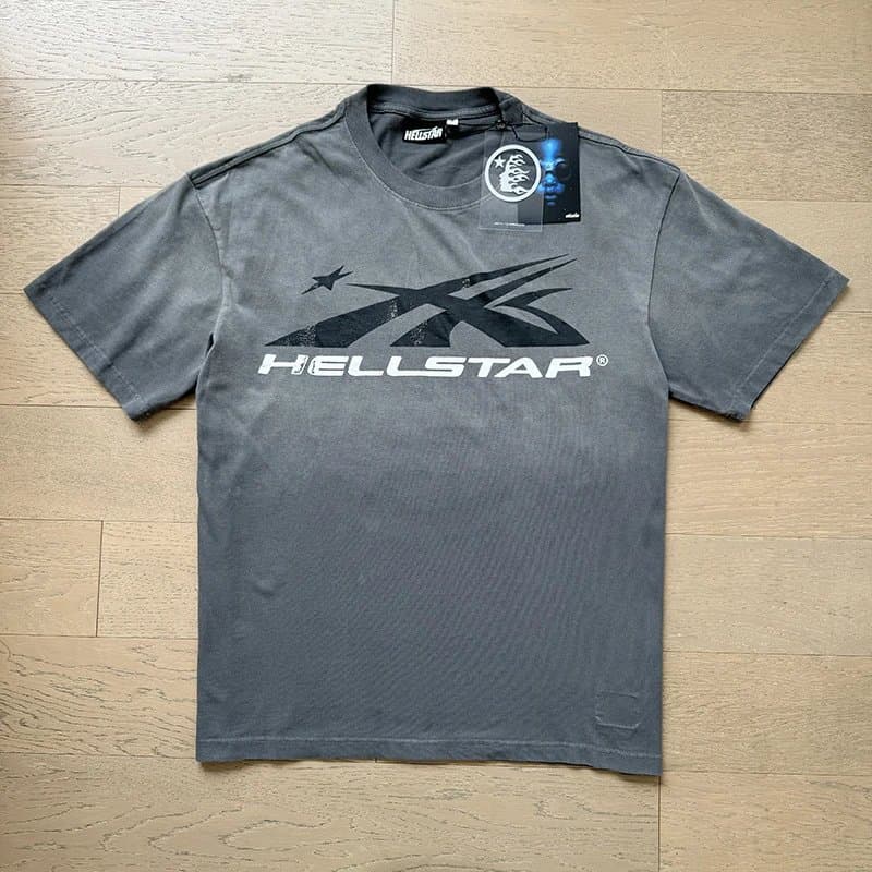 Hellstar Graphic Tee Star Logo — 676 洗水灰
