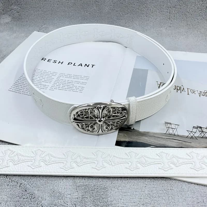 Chrome Hearts Belt Ornate Cross Buckle