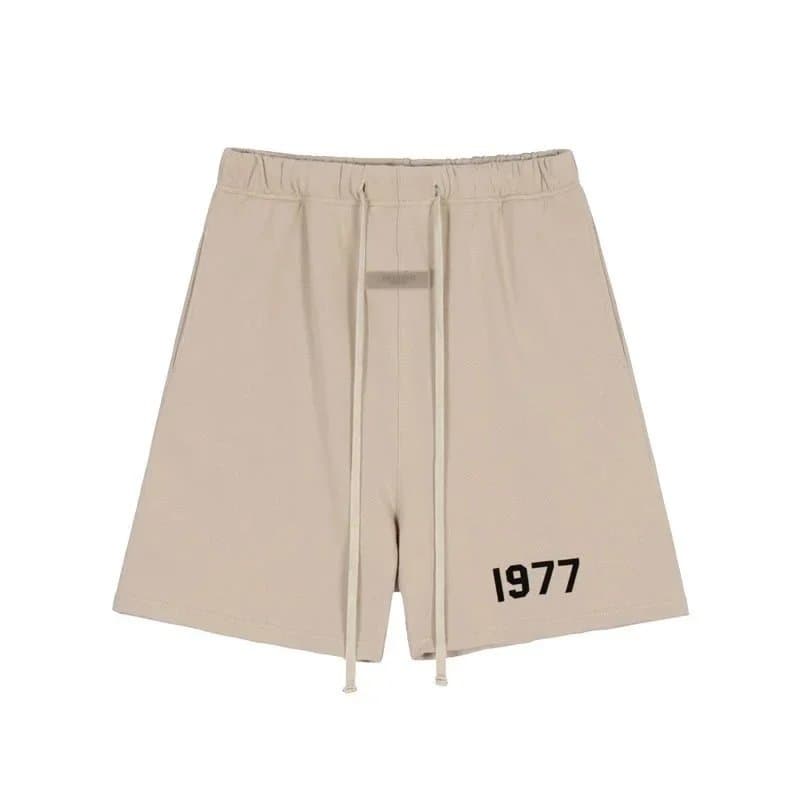 Fear of God Essentials Drawstring Shorts Coral — 1977杏色（植绒字母）*Top quality