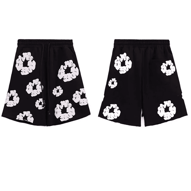 Balenciaga Printed Shorts Floral Logo Print