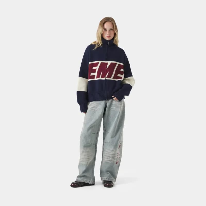 Fear of God Essentials Zip-Up Sweater EME Logo Block