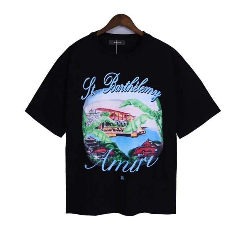 Off-White Graphic T-Shirt Amiri Script Print — 2160 黑