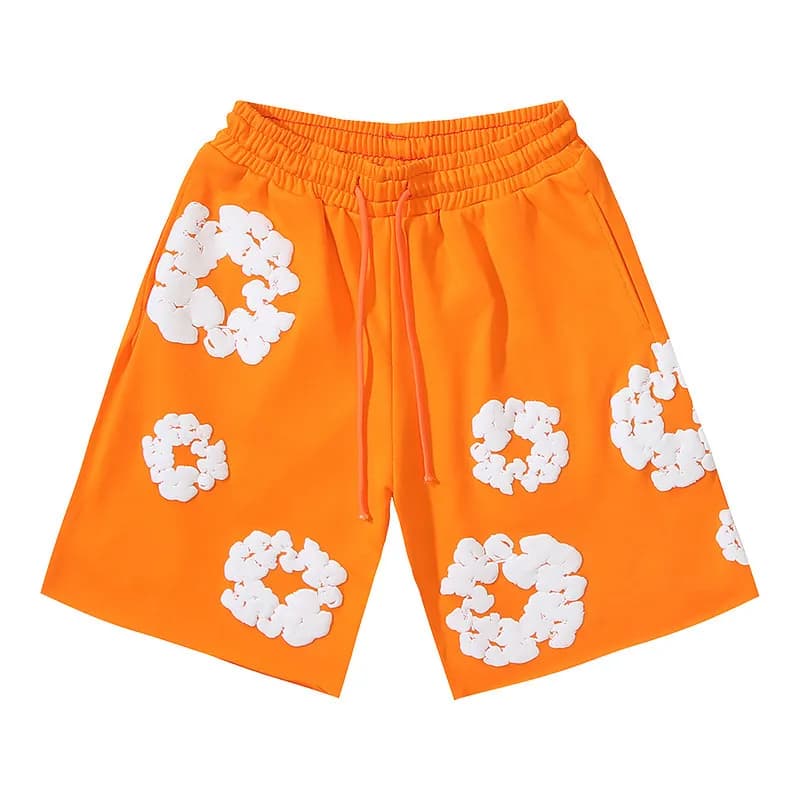 Balenciaga Floral-Embroidered Shorts Poppy Print