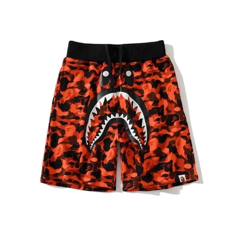 BAPE Shark Shorts Camo Split — BAPE短裤 08