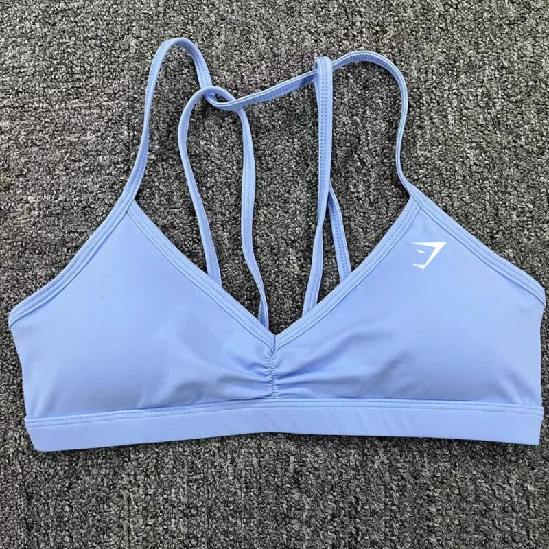 Strappy Sports Bra Light Blue