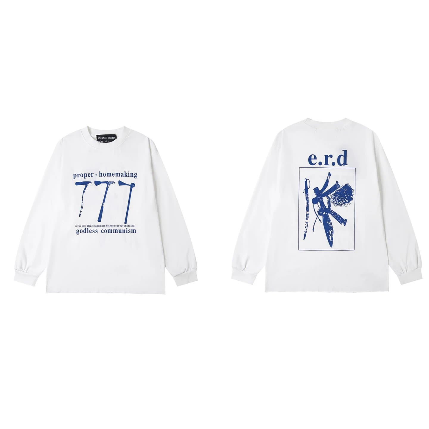 Fear of God Essentials Long Sleeve Tee Eternity and Time Print — White[19 Models]