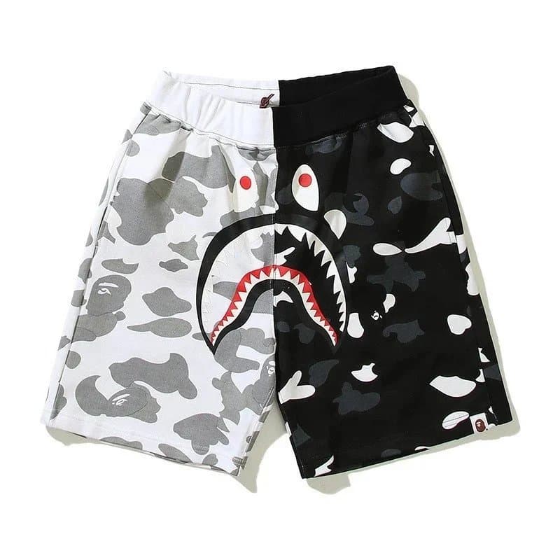 BAPE Shark Camo Shorts Split Camo — A32