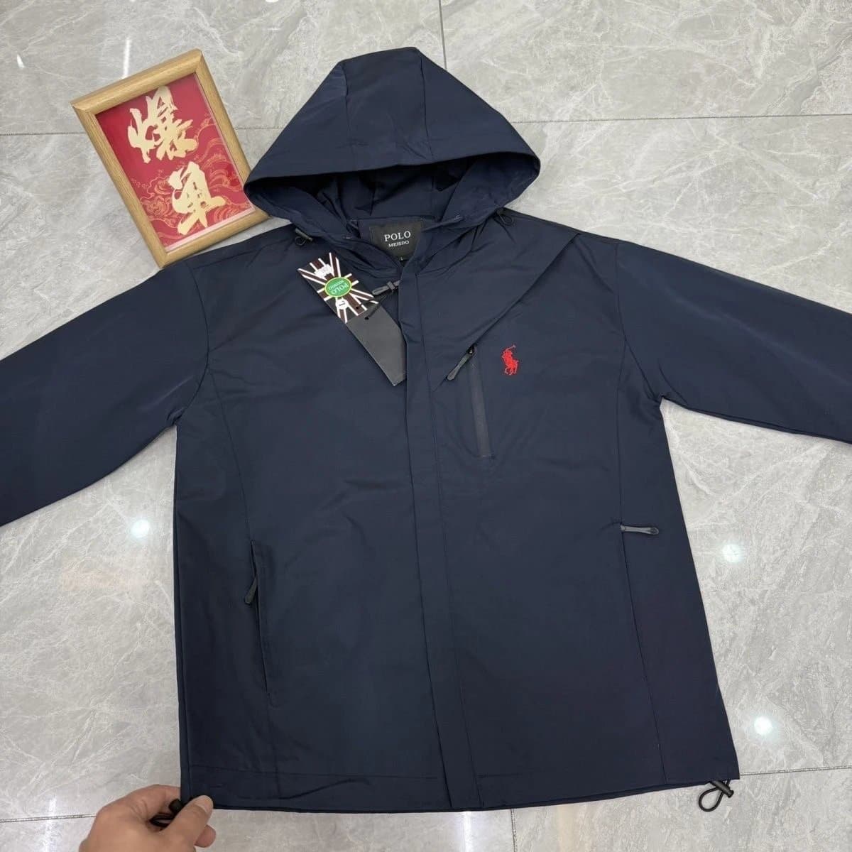 Moncler Hooded Zip-Up Jacket Logo Hood — 30